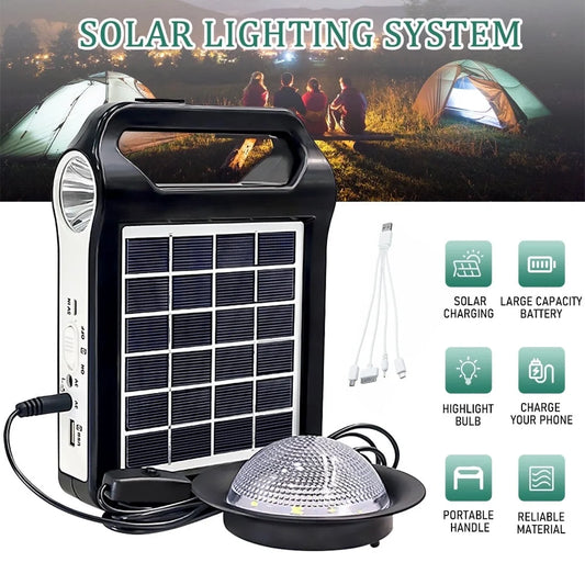 Portable Generator,  Portable Power Station with LED Light, Solar Power Bank